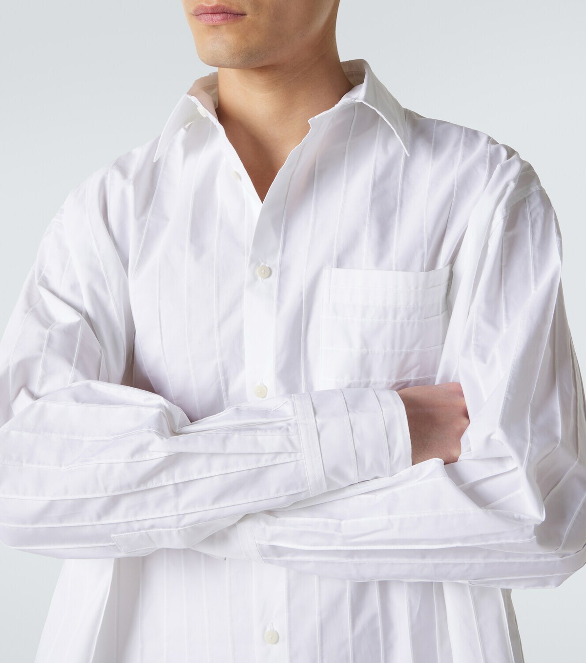 Jacquemus Camargue embroidered striped cotton shirt