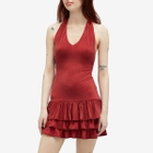 Peachy Den Women's Kylie Halter Mini Dress in Red Sandstone