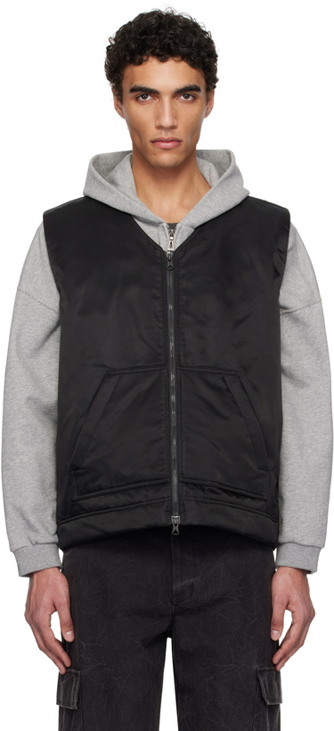 Photo: Reigning Champ Black Nylon Twill Tour Vest