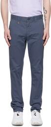 BOSS Navy Slim-Fit Trousers