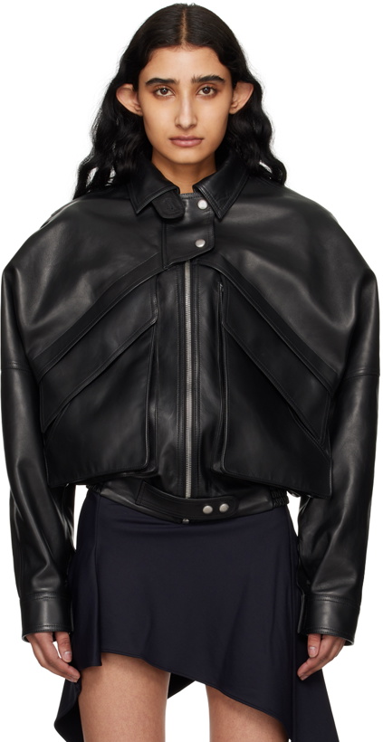 Photo: Magda Butrym Black Vintage Leather Jacket