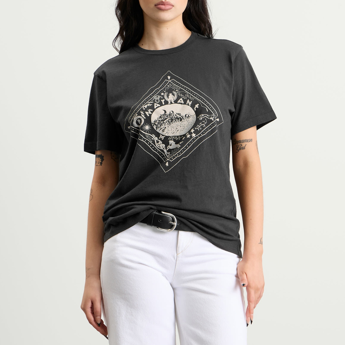 Isabel Marant Women's Étoile Zewel Logo T-Shirt in Faded Black