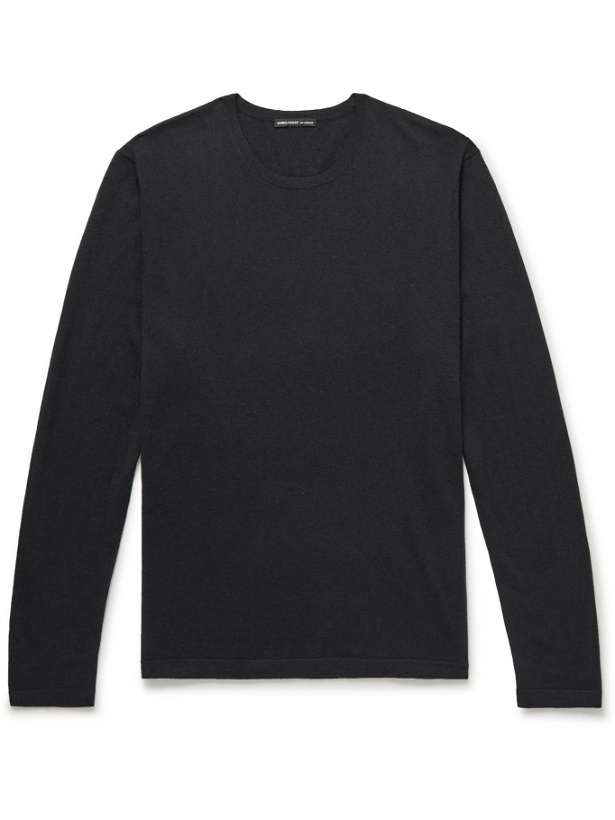 Photo: James Perse - Worsted Cashmere Sweater - Black