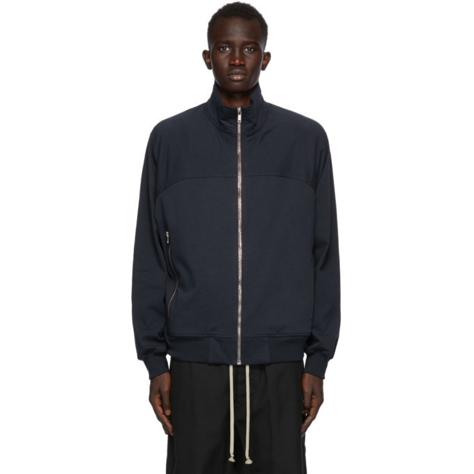 Photo: Rick Owens Navy Cotton Zip Jacket