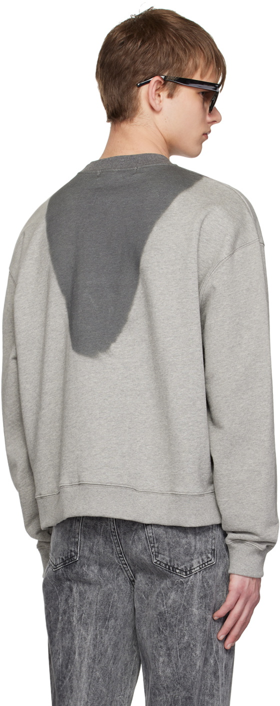 LGN Louis Gabriel Nouchi Gray Sweat Print Sweatshirt