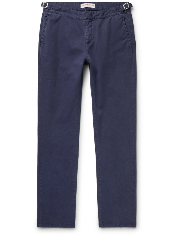 Photo: Orlebar Brown - Campbell II Slim-Fit Stretch-Cotton Twill Trousers - Blue