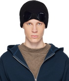 C.P. Company Black Cotton Goggle Beanie