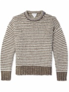 Bottega Veneta - Ribbed Striped Wool Sweater - Brown