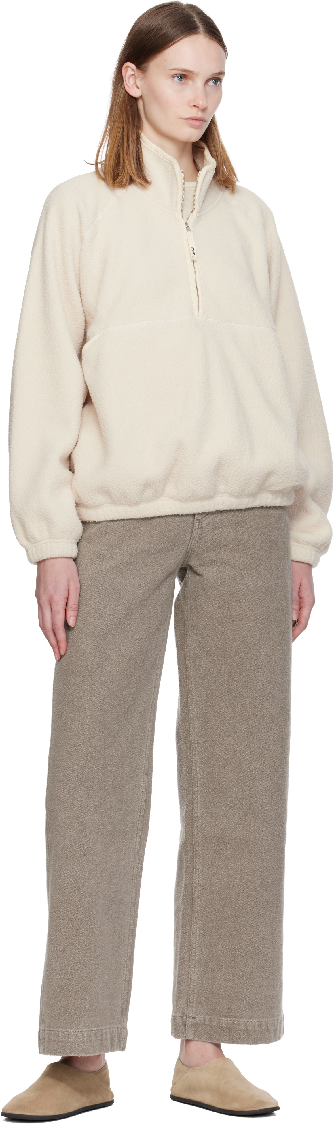 Nothing Written Off-White Woolly Fleece Sweater