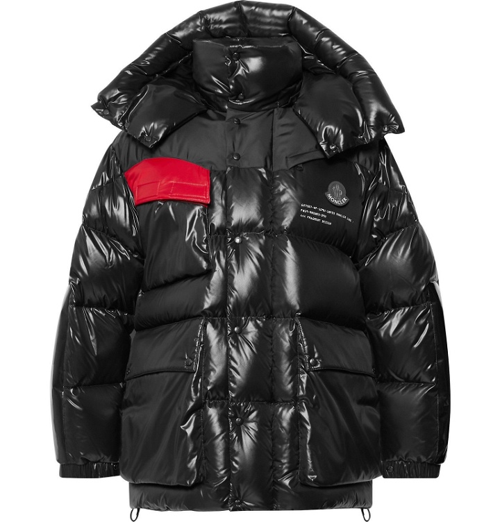 Photo: Moncler Genius - 7 Moncler Fragment Nieuport Hooded Canvas-Panelled Quilted Shell Down Jacket - Black