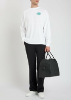 Malbon Horizon Printed Long-sleeve Cotton T-shirt White