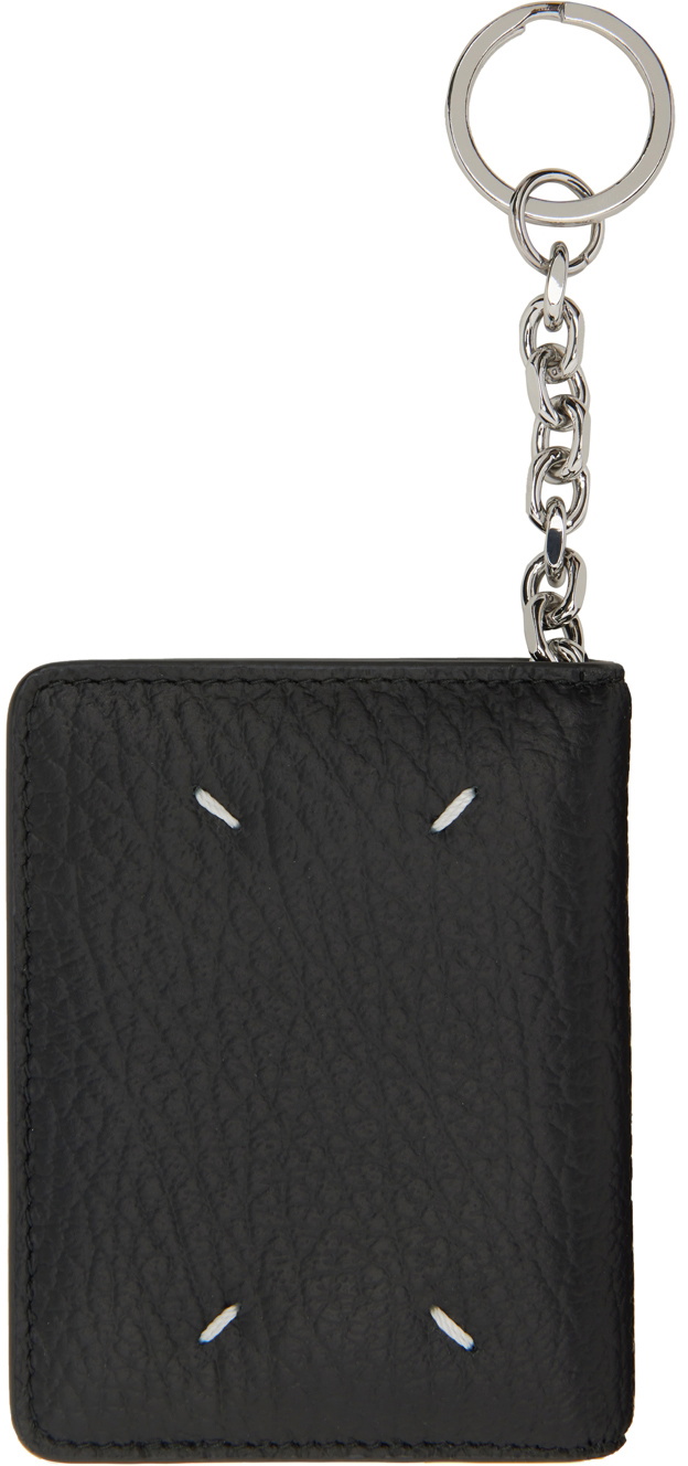 Maison Margiela Black Keyring Bifold Card Holder
