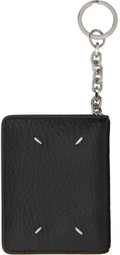 Maison Margiela Black Keyring Bifold Card Holder