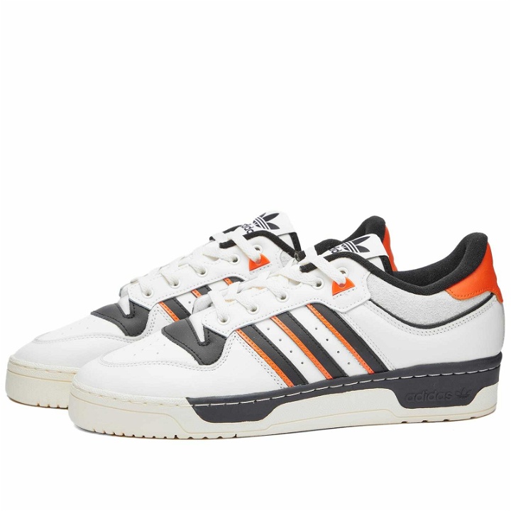 Photo: Adidas Men's Rivalry 86 Low Sneakers in Cloud White/Core Black