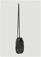 String Pouch Crossbody Bag in Black