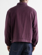 A.PRESSE - Silk-Blend Gabardine Bomber Jacket - Burgundy