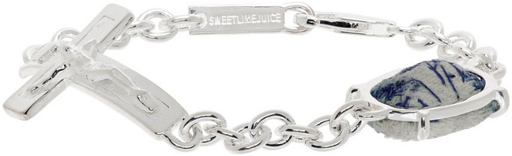 Photo: SWEETLIMEJUICE Silver Crucifix Oval Zong Bracelet