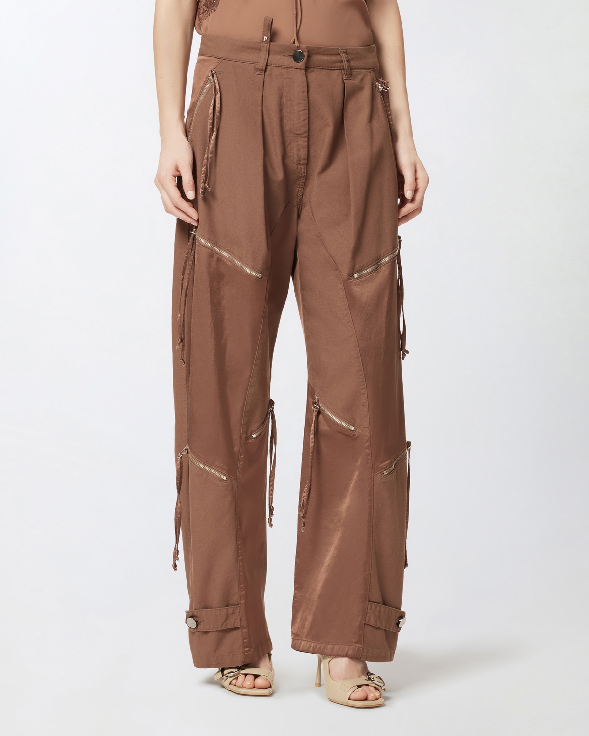 パンツ PINKO Woman Pants Brown 100561A20R L06 Pinko Outlet: Pants woman - Brown | Pinko pants 100561A20R