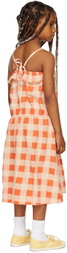 Repose AMS Kids Orange Ruffle Dress