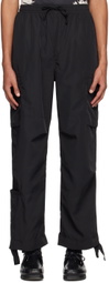 Double Rainbouu Black Drawstring Cargo Pants