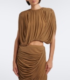 Magda Butrym Draped jersey crop top