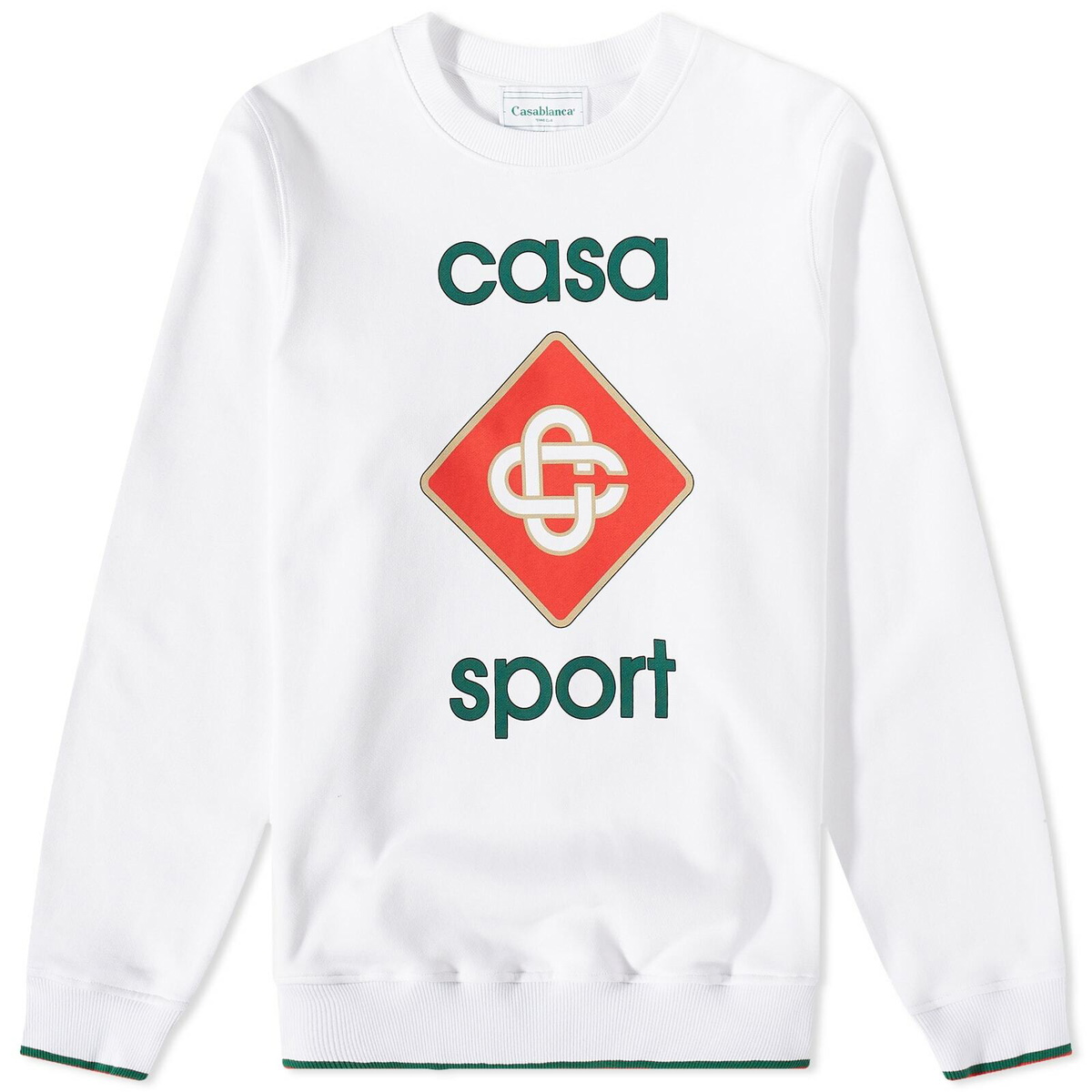 Casablanca Men's Casa Sport Crew Sweat in Off-White Casablanca