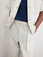 Sacai - Carhartt WIP Duck Wide-Leg Belted Grain de Poudre and Cotton-Canvas Trousers - Neutrals