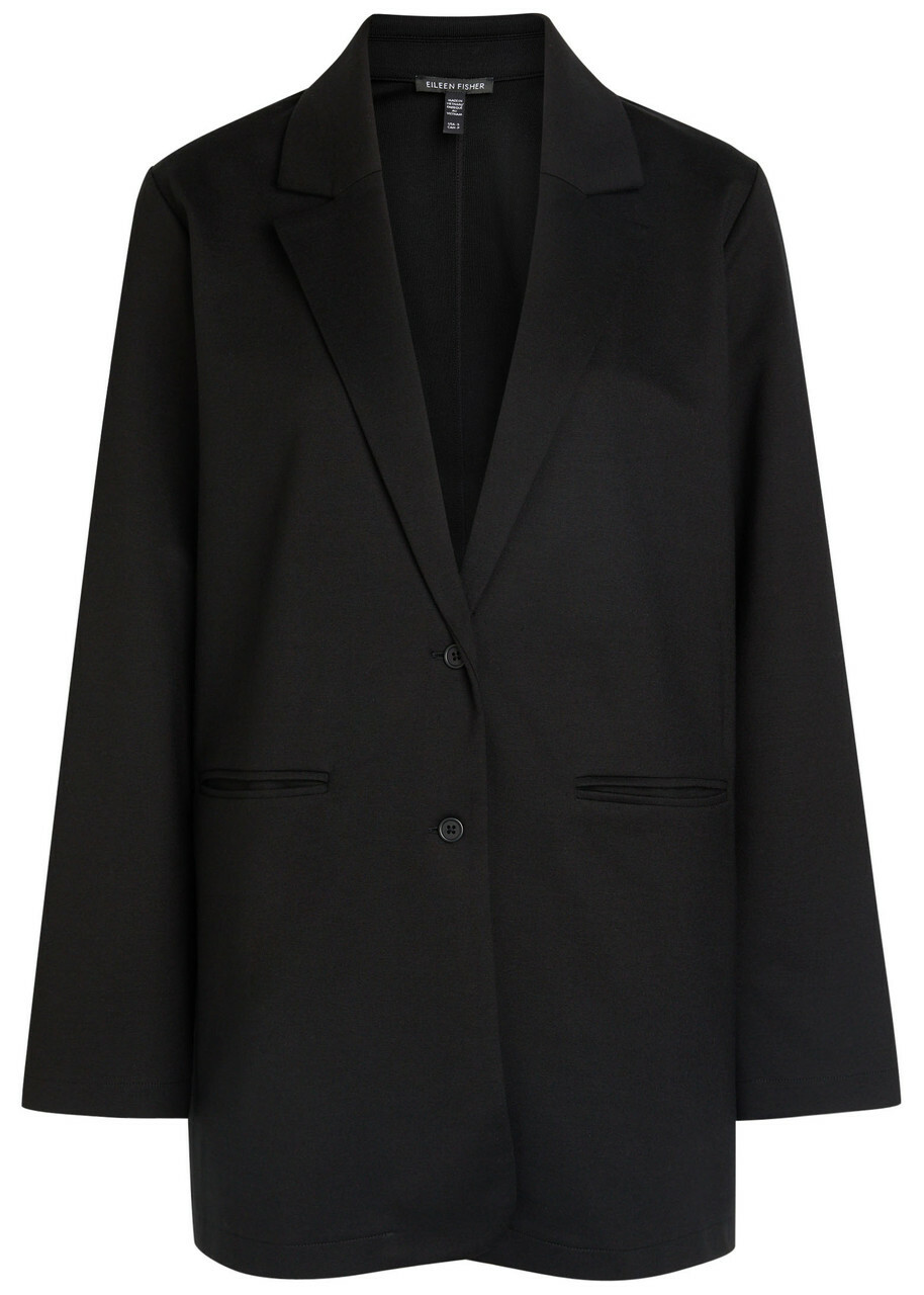 Eileen Fisher Jersey Blazer Black