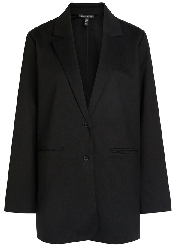 Photo: Eileen Fisher Jersey Blazer Black