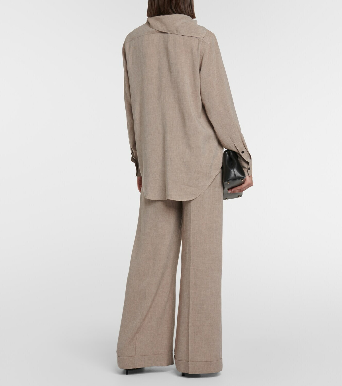 Toteme Scarf-collar mélange shirt