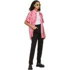SSENSE WORKS SSENSE Exclusive Jeremy O. Harris Pink Print Rose Bowling Shirt