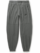 Nike - Club Straight-Leg Logo-Embroidered Nylon-Trimmed Fleece Sweatpants - Gray