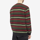 Beams Plus Men's Fair Isle Jaquard Cardigan in Black