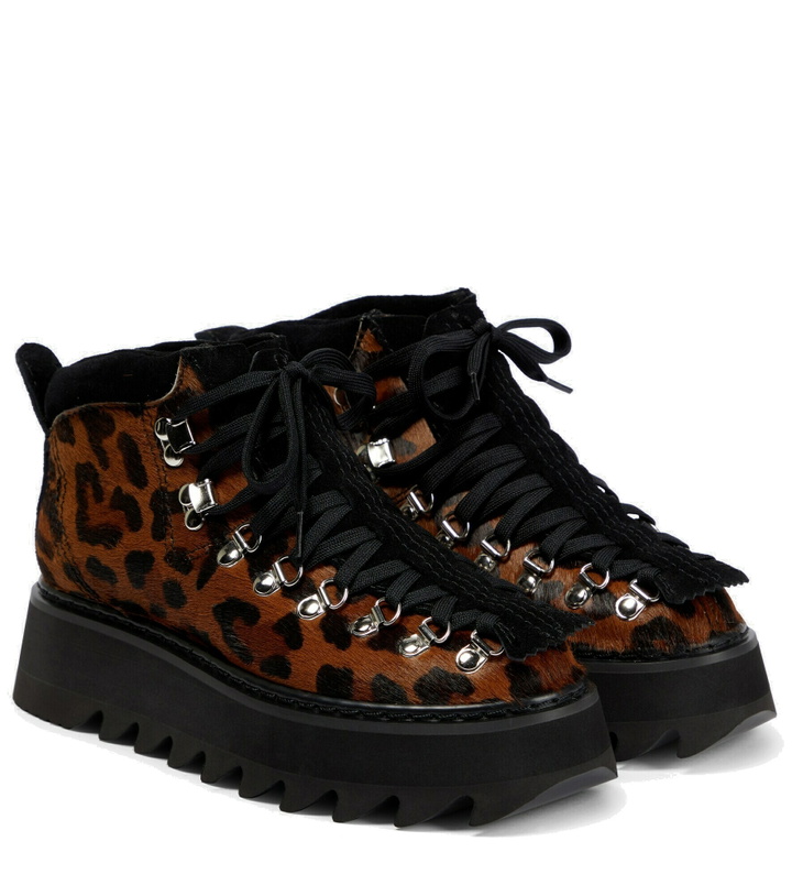 Photo: Junya Watanabe - Leopard-print calf hair ankle boots