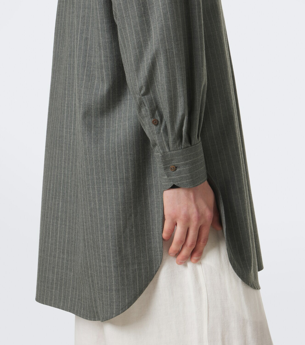 Stòffa Chalk stripe wool shirt