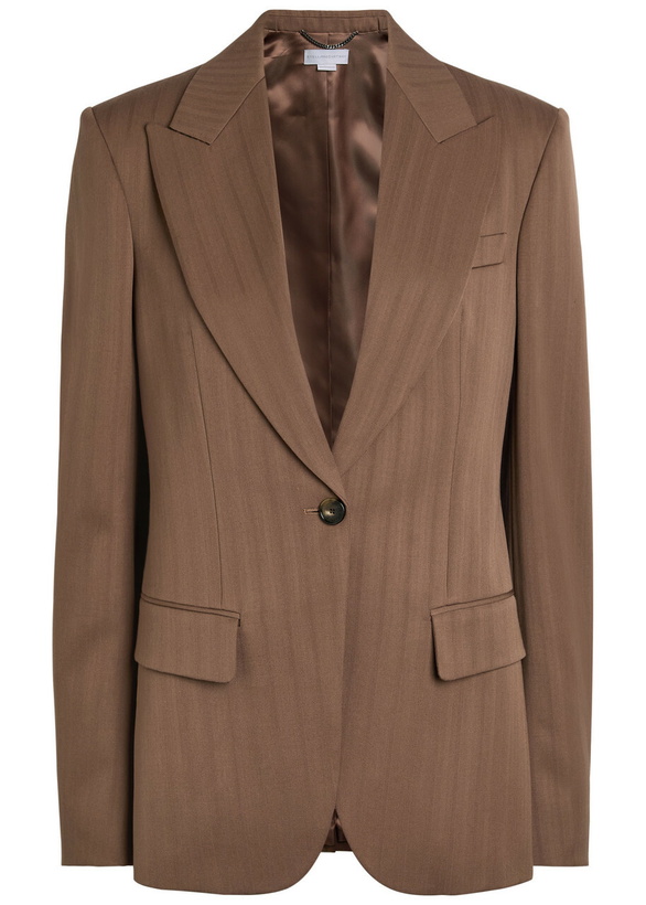 Photo: Stella Mccartney Single-breasted Wool Blazer Brown