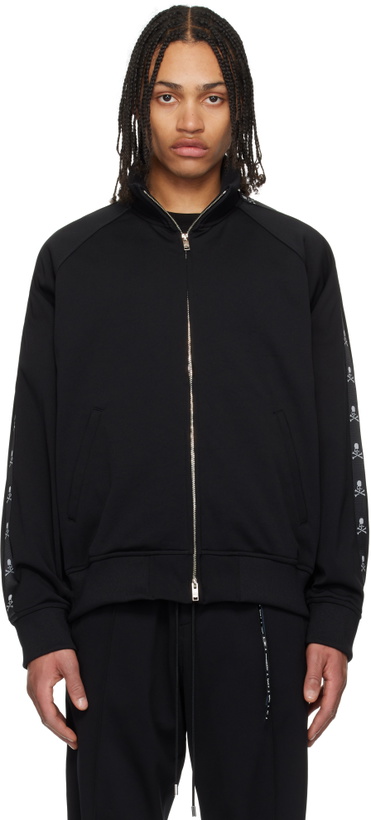 Photo: mastermind JAPAN Black Boxy Skull Tape Jersey Track Jacket