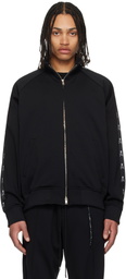 mastermind JAPAN Black Boxy Skull Tape Jersey Track Jacket