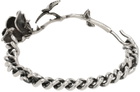 Enfants Riches Déprimés Silver Rose & Chain Bracelet