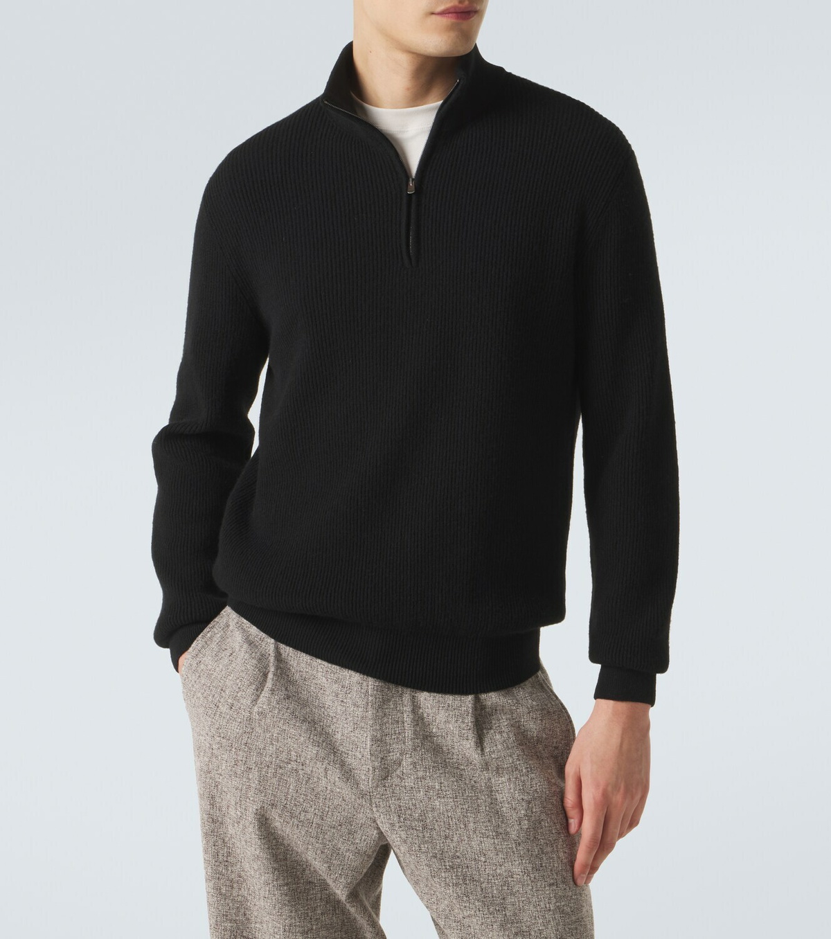 Agnona Cashmere half-zip sweater