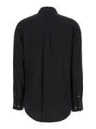 Equipment signature Black Shirt With Patch Pockets In Silk Woman