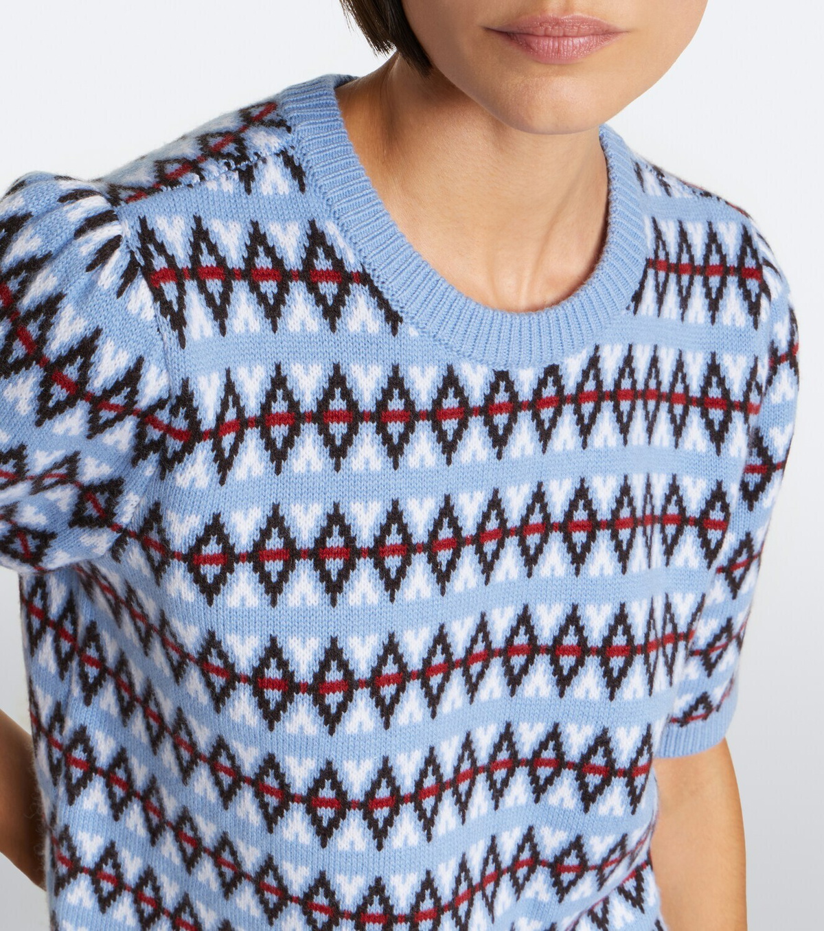 Frame Jacquard wool and cashmere sweater