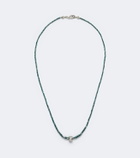 Suzanne Kalan Infinite 18kt gold beaded necklace with diamonds