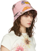 Juliet Johnstone SSENSE Exclusive Pink Butterfly Bucket Hat