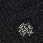 Stone Island Men's Wool Patch Beanie Hat in Charcoal