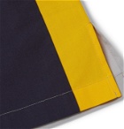 Aloye - Camp-Collar Colour-Block Cotton Shirt - Gray