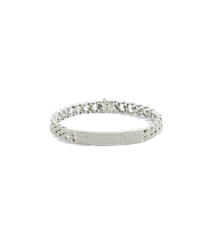 Photo: Shay Jewelry 18kt white gold curb chain bracelet with diamonds