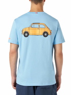 MC2 Saint Barth Man Cotton T-shirt With Fiat 500 Print | Fiat 500© Special Edition