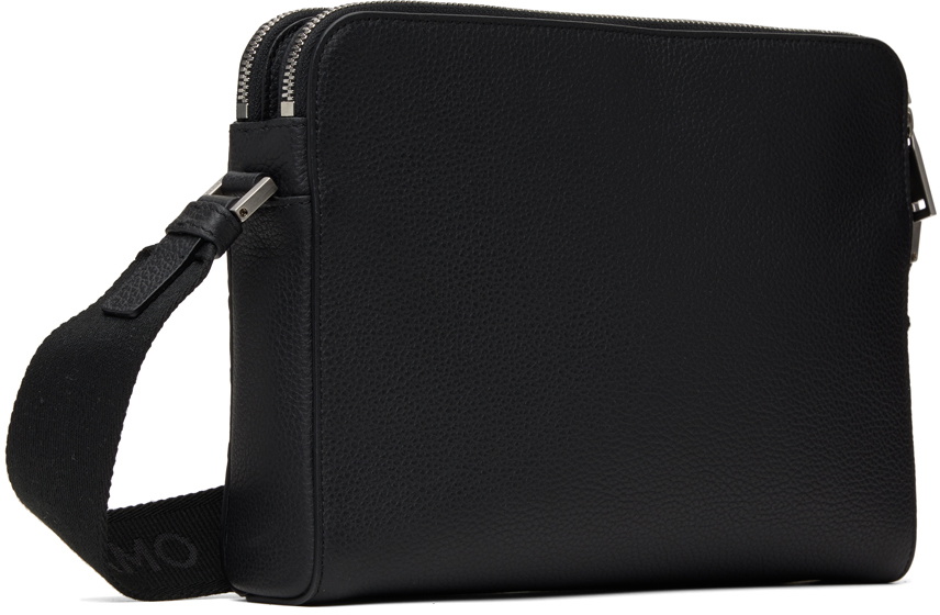 Ferragamo Black Embossed Crossbody Bag