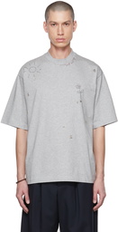 Marni Gray Embroidered T-Shirt